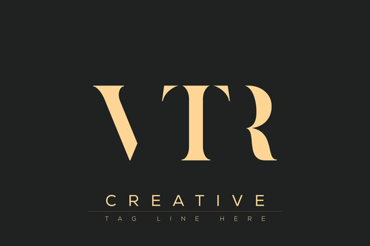 VTR abstract letter logo design. This logo is designed by three abstract letters.