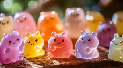 Obraz premium Cute and Funny Jelly Shapes in Animal Forms for Delightful Decor