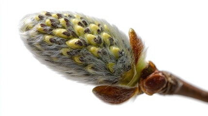 Fototapeta premium Delicate Spring Willow Catkin: A Close-Up Study in Soft Hues