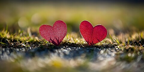 Two Hearts in Grass