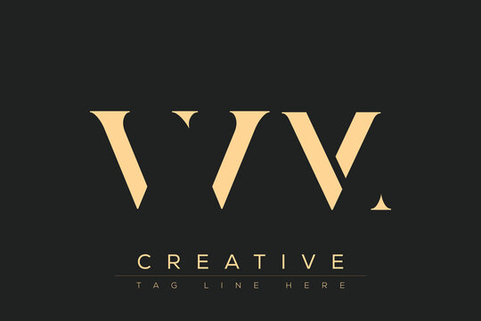 VVM abstract letter logo design. This logo is designed by three abstract letters.