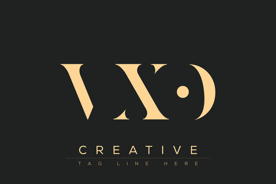 VXO abstract letter logo design. This logo is designed by three abstract letters.