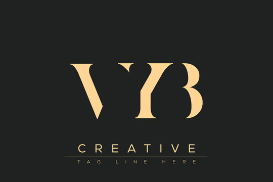 VYB abstract letter logo design. This logo is designed by three abstract letters.