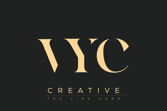 VYC abstract letter logo design. This logo is designed by three abstract letters.