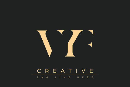 VYF abstract letter logo design. This logo is designed by three abstract letters.