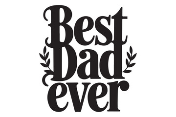 Father's day calligraphy silhouette with white background