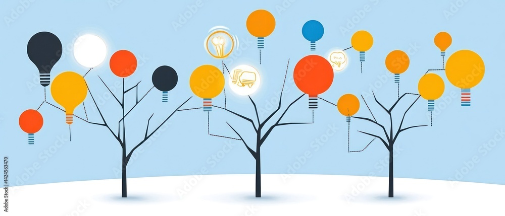 Poster idea tree: a visual representation of brainstorming and innovation