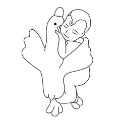 hand drawn vector illustration of an eagle