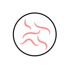 Worm parasites icon