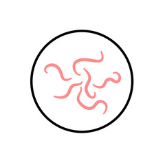 Worm parasites icon