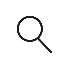 File search or people search magnifying glass line art icon for apps and websites