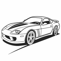 ports car, sleek design