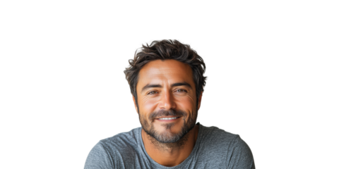 Smiling Man In Casual Attire. Portrait Of A Relaxed And Confident Individual Isolated On Transparent Background