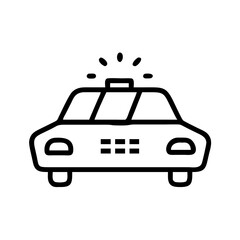 Police Car Icon for Law Enforcement and Security Themes