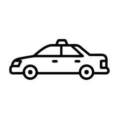 Police Car Icon for Law Enforcement and Security Themes