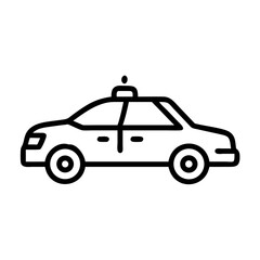 Obraz premium Police Car Icon for Law Enforcement and Security Themes