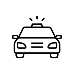 Police Car Icon for Law Enforcement and Security Themes