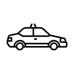 Police Car Icon for Law Enforcement and Security Themes
