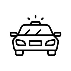 Obraz premium Police Car Icon for Law Enforcement and Security Themes
