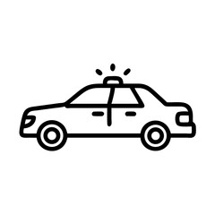 Obraz premium Police Car Icon for Law Enforcement and Security Themes