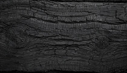 Obraz premium charred black wood texture for halloween designs, web backgrounds, print media, branding, horror themes, and rustic decor projects