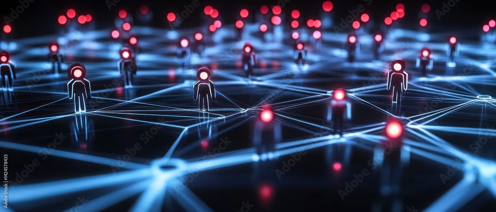 Poster global network connectivity: a visual representation of interconnected individuals in the digital ag