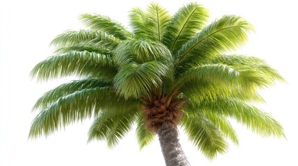 Lush Green Palm Tree: A Vibrant Tropical Study