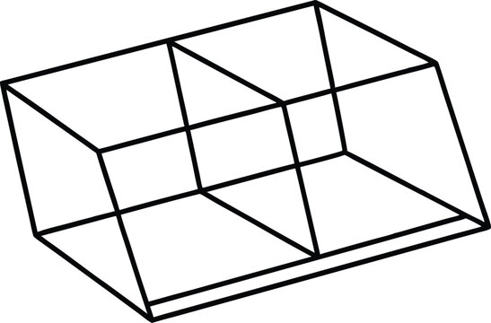 recommend clip art: Isometric cube frame, outline grid structure, construction from lines, transparent