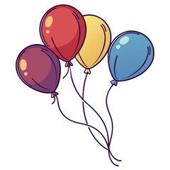 Obraz premium A cluster of colorful balloons, perfect for a party or celebration.