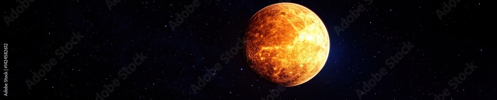 Wall mural mercury planet in space