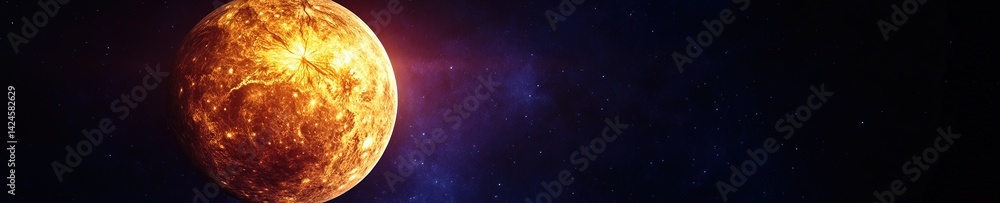 Wall mural mercury planet in space