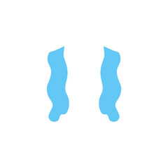 Cartoon water tear vector icon