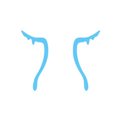 Cartoon water tear vector icon