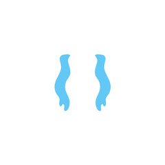 Cartoon water tear vector icon
