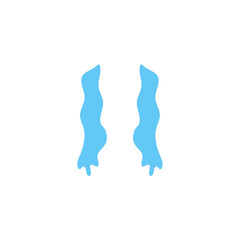 Cartoon water tear vector icon