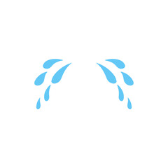 Cartoon water tear vector icon