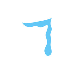 Cartoon water tear vector icon