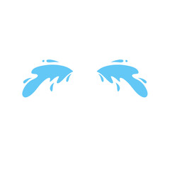 Cartoon water tear vector icon