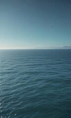 Obraz premium Subtle light blue to deeper teal gradient, peaceful ocean vibes , serenity, ethereal