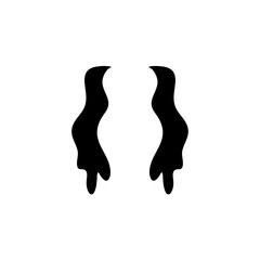 Cartoon teardrops silhouette icon