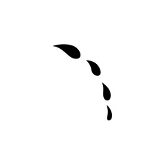 Cartoon teardrops silhouette icon