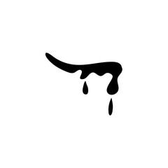 Cartoon teardrops silhouette icon