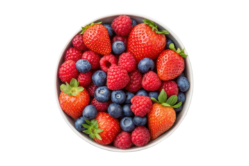 Fresh mixed berries in a bowl perfect for summer desserts and healthy snacks with vibrant colors and rich flavors