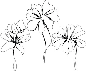 Hand-drawn floral vector illustration with spring blossom and leaf design