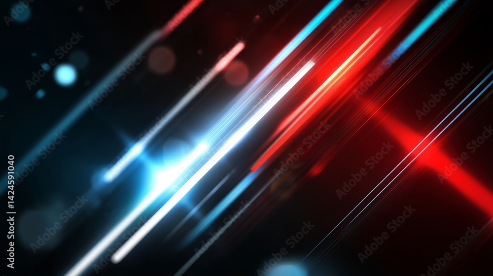Poster the image is a 3d render of a simple abstract neon background that incorporates ultra violet rays an