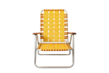 Vibrant yellow lounge chair design for outdoor relaxation and summer enjoyment