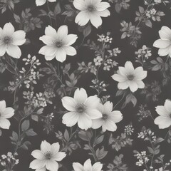 seamless floral background, seamless floral pattern, seamless pattern with white flowers