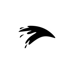 Cartoon teardrops silhouette icon