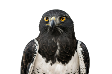 Majestic eagle portrait showcasing striking features and intense gaze for nature enthusiasts and wildlife publications