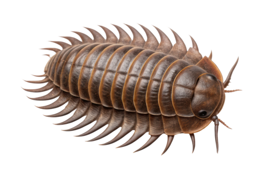 Detailed view of a trilobite fossil showcasing intricate body structure for educational purposes